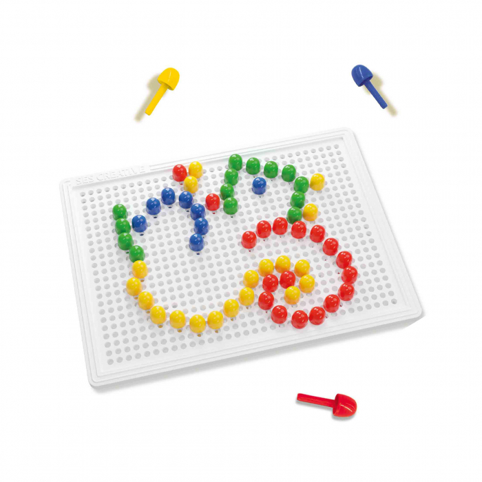 Set creativ mozaic - Tabla compacta mozaic cu peg-uri colorate [4]