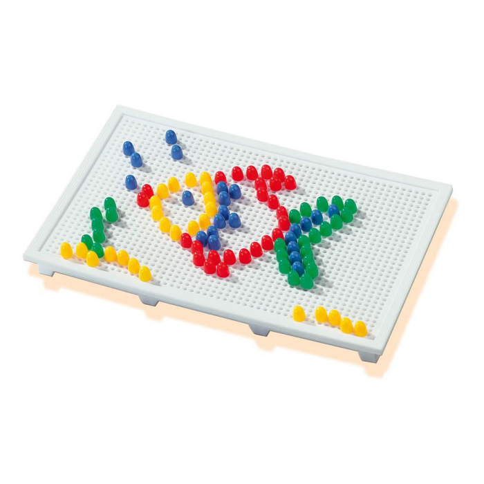 Set creativ mozaic - Tabla de jucarie mozaic cu pini colorati [2]