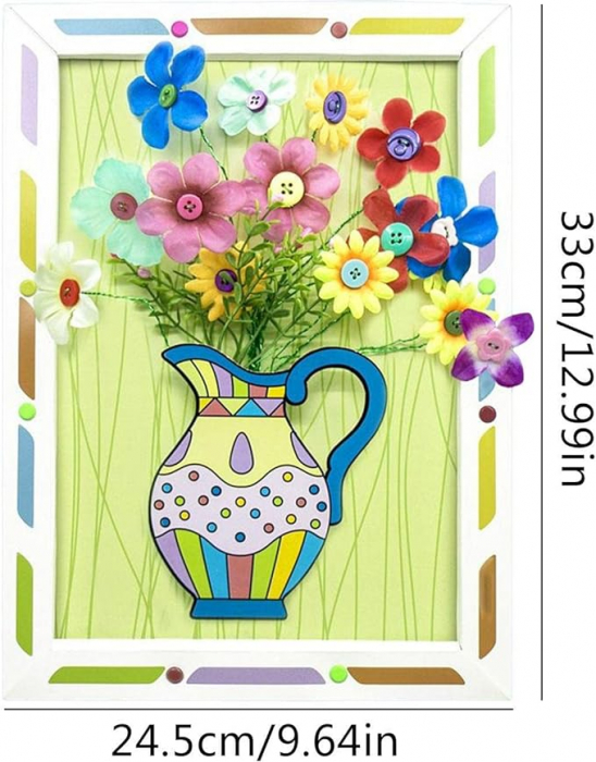 Set creativ pentru lucru manual, DIY, Creaza Vaza cu flori [4]