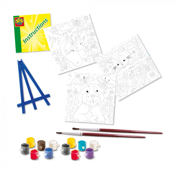 Set creativ - Pictura pe numere Animale de companie (3 panze) [2]
