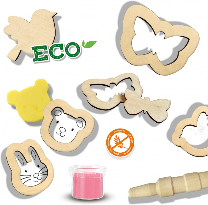 Set creativ - Plastilina eco cu unelte de lemn [3]