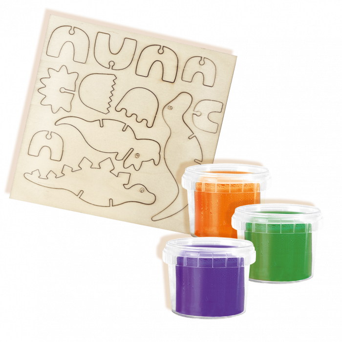 Set creativ - Schelete de dinozauri din lemn si plastilina [2]