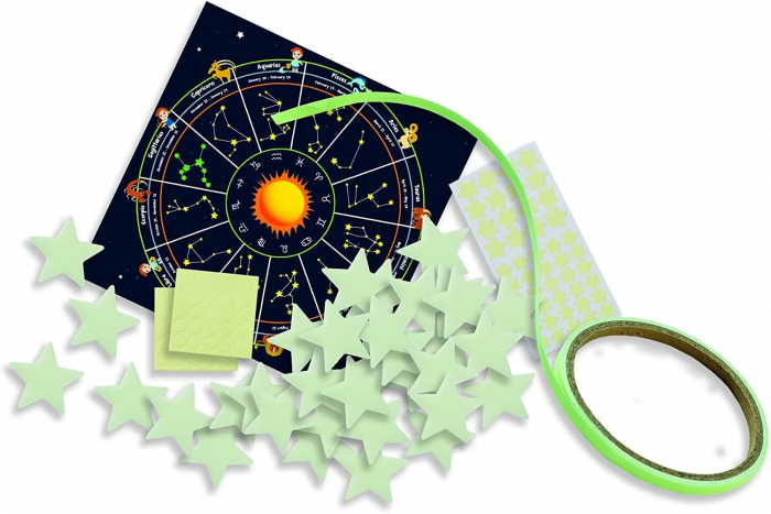 Set autocolante fosforescente cu semne zodiacale pentru copii [3]