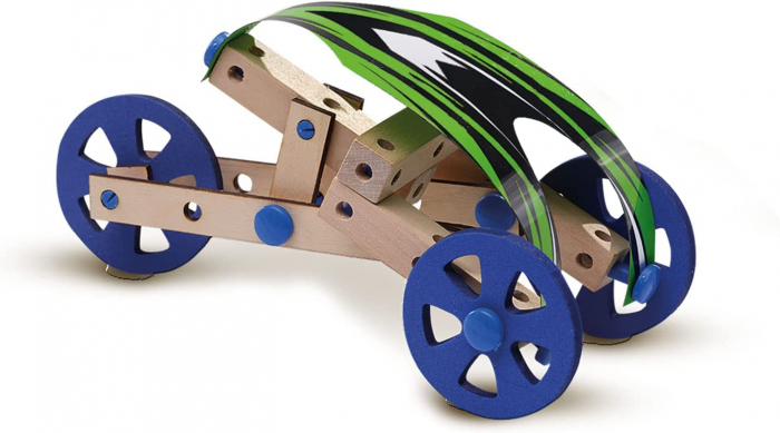 Set pentru copii de constructie vehicule din lemn (50 piese) [7]