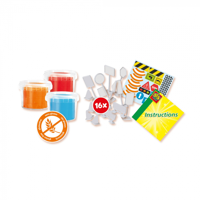 Set creativ pentru copii cu plastilina si semne de circulatie [3]