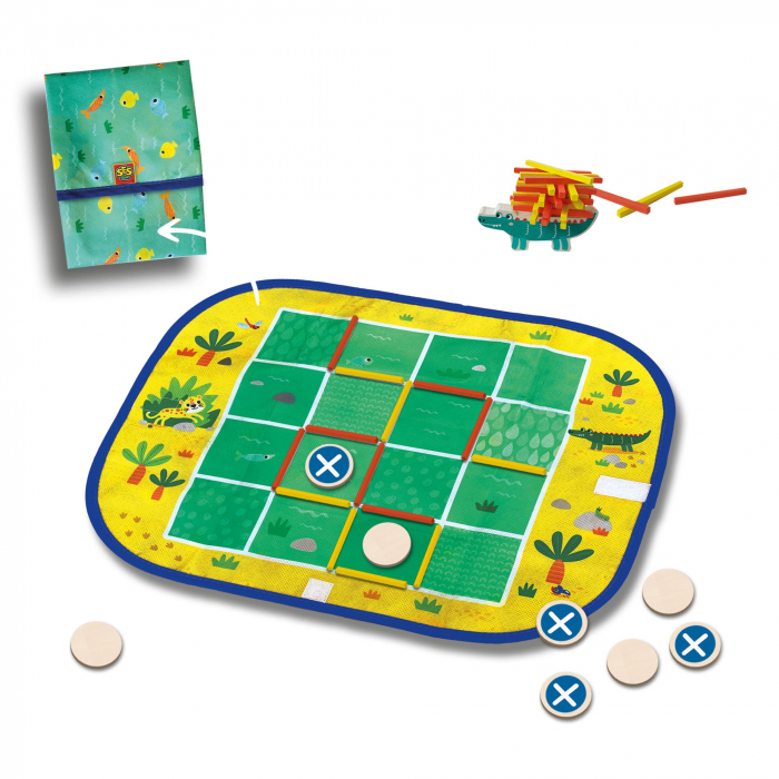 Set de 3 jocuri copii Connect Four, Dots and Boxes si joc de stivuire [2]