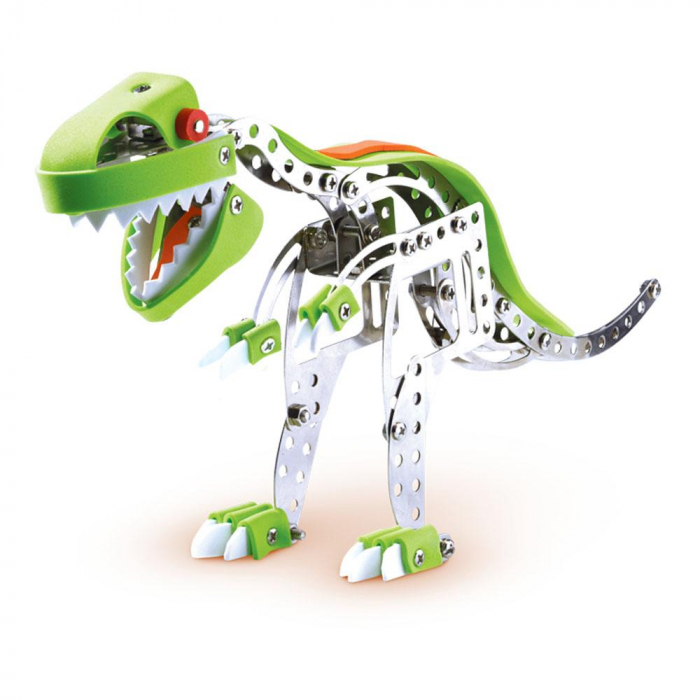Set de constructie copii - Dinozauri din metal T-rex si Stegosaurus [2]