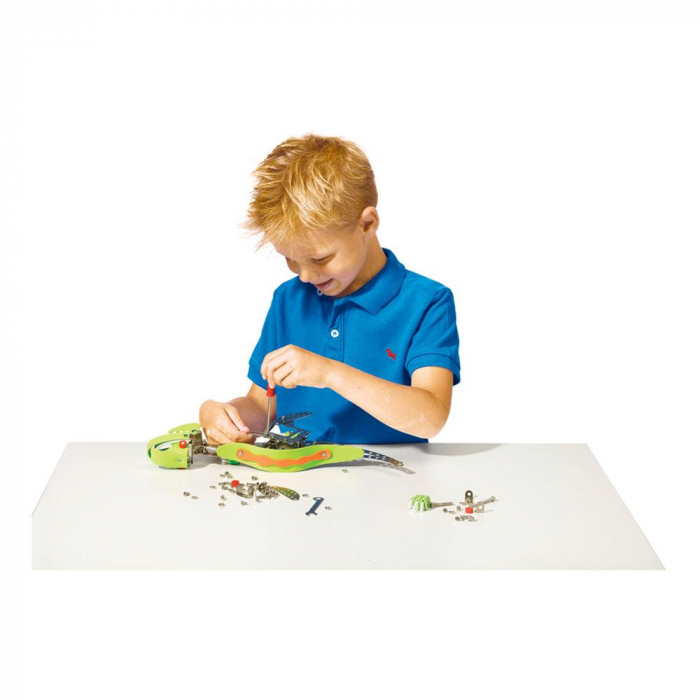 Set de constructie copii - Dinozauri din metal T-rex si Stegosaurus [4]