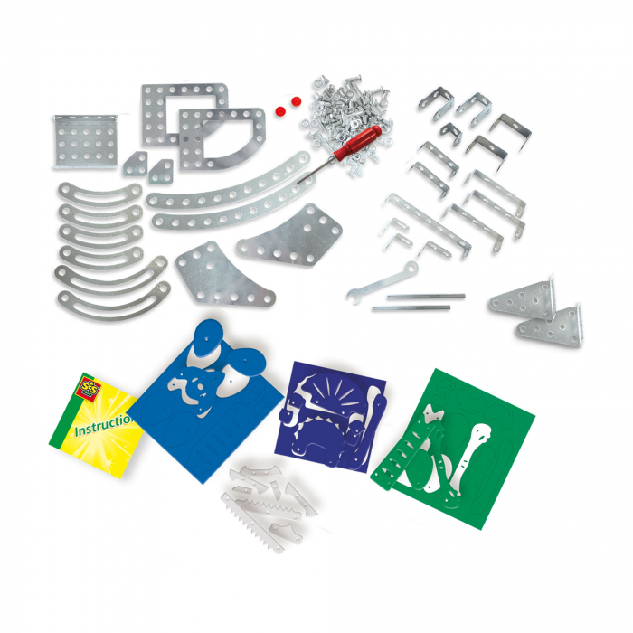 Set de jucarie pentru copii de construit dinozauri din metal [3]