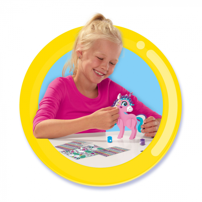 Set de pictura pentru copii cu diamante adezive si unicorn [3]