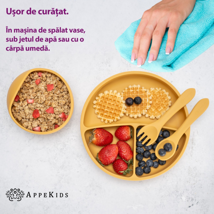 Set Diversificare, AppeKids, 100% Silicon, Basic - Honey [5]