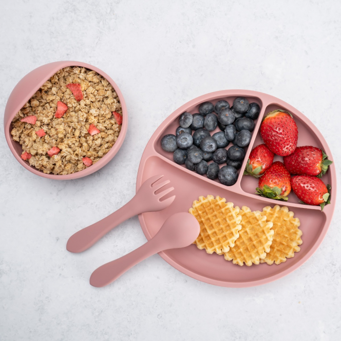 Set Diversificare, AppeKids, 100% Silicon, Basic - Old Rose [1]