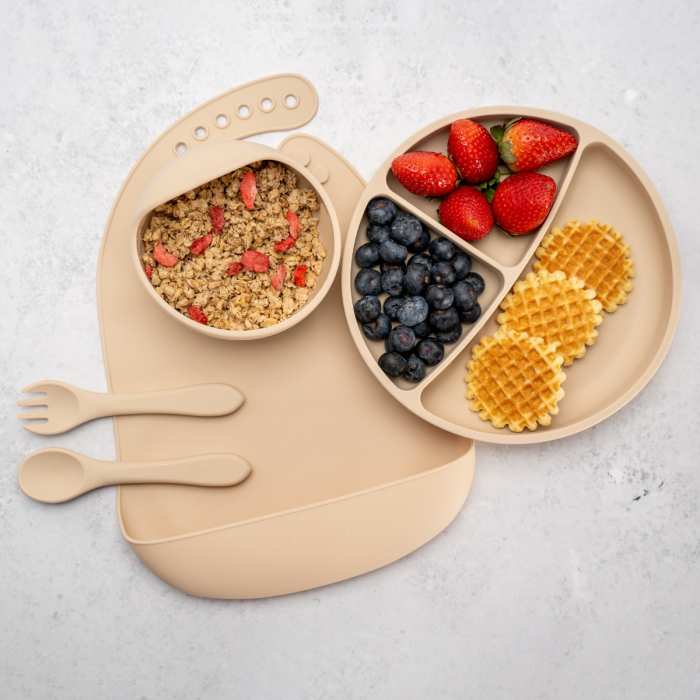 Set Diversificare, AppeKids, 100% Silicon, Classic - Bubble Beige [1]
