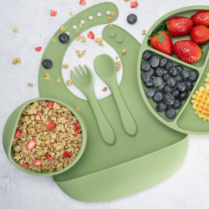 Set Diversificare, AppeKids, 100% Silicon, Classic - Raw Green [2]