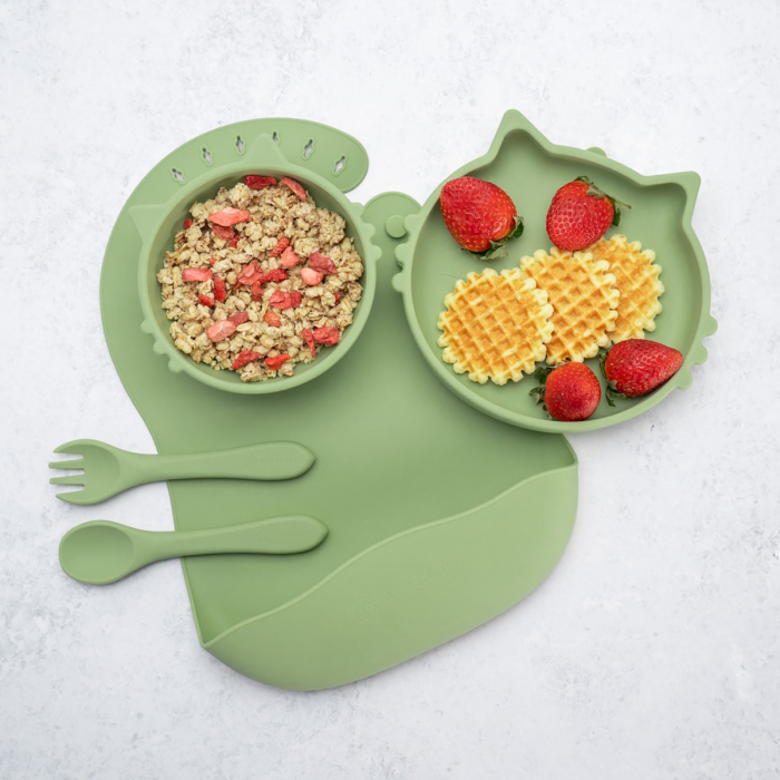 Set Diversificare, AppeKids, 100% Silicon, Kitty - Raw Green [6]