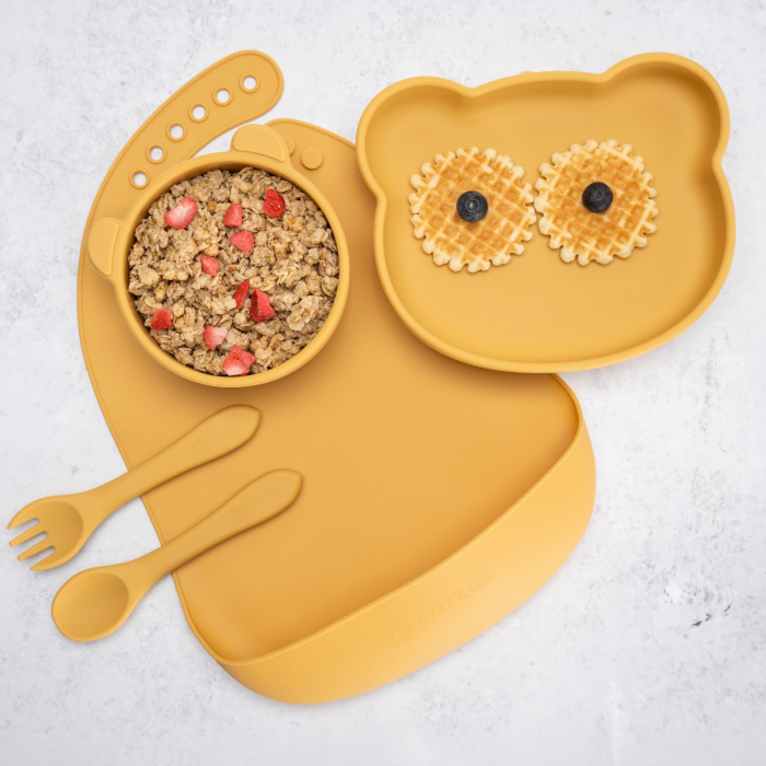 Set Diversificare, AppeKids, 100% Silicon, Panda - Honey [1]