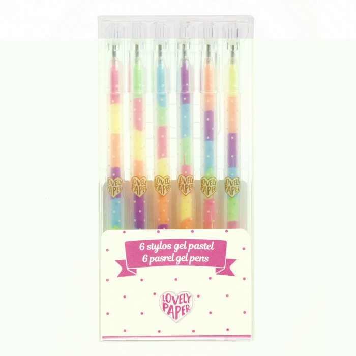 Set fluo roll-gel 6 culori combinate, Djeco [3]