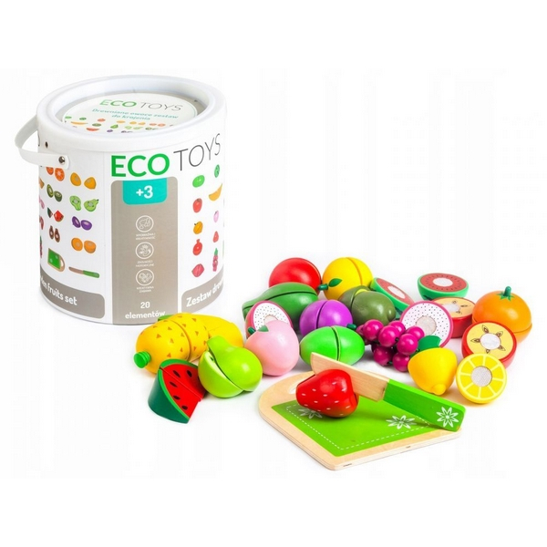 Set fructe din lemn Ecotoys 20 buc [1]