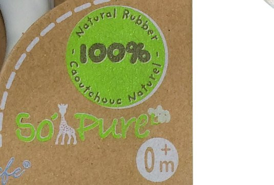 Set Girafa Sophie si figurina din cauciuc pentru rontait So pure [5]