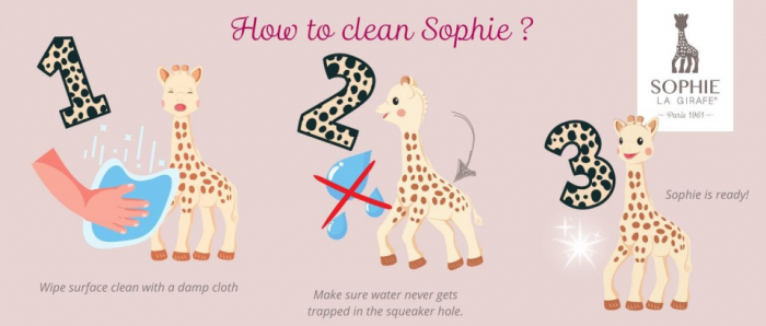 Set Girafa Sophie si figurina din cauciuc pentru rontait So pure [9]