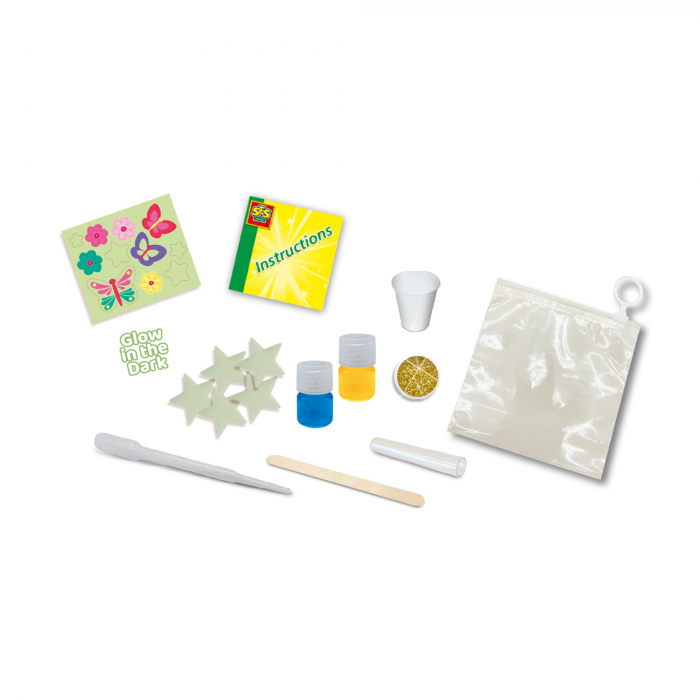 Laborator de slime fosforescent cu sclipici si forme pentru copii [2]