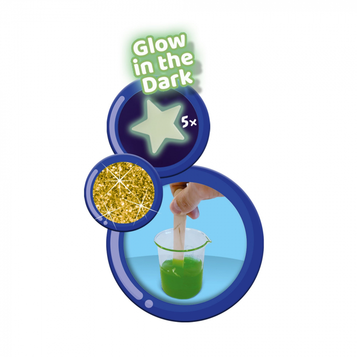 Laborator de slime fosforescent cu sclipici si forme pentru copii [4]