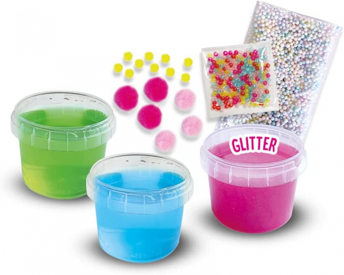 Set de mixat slime colorat cu margele si bile [2]