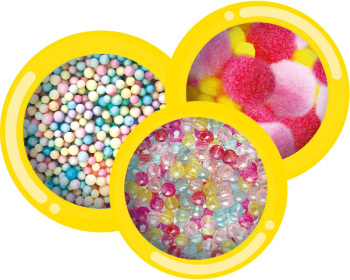 Set de mixat slime colorat cu margele si bile [5]
