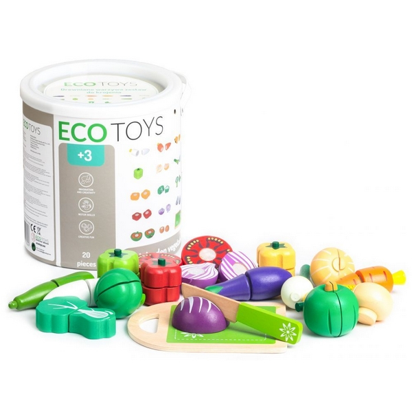 Set legume din lemn Ecotoys 20 buc [1]