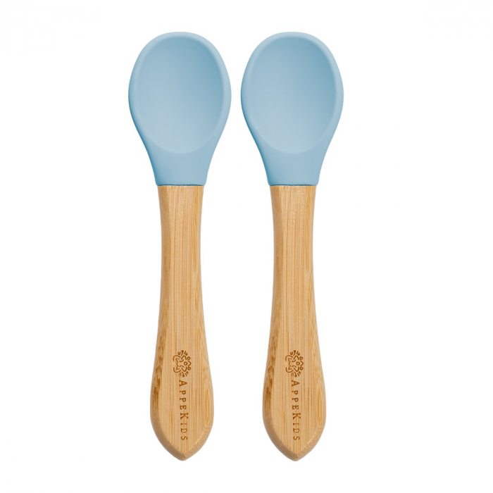 Set Lingurite din bambus, AppeKids - Aqua Blue [6]