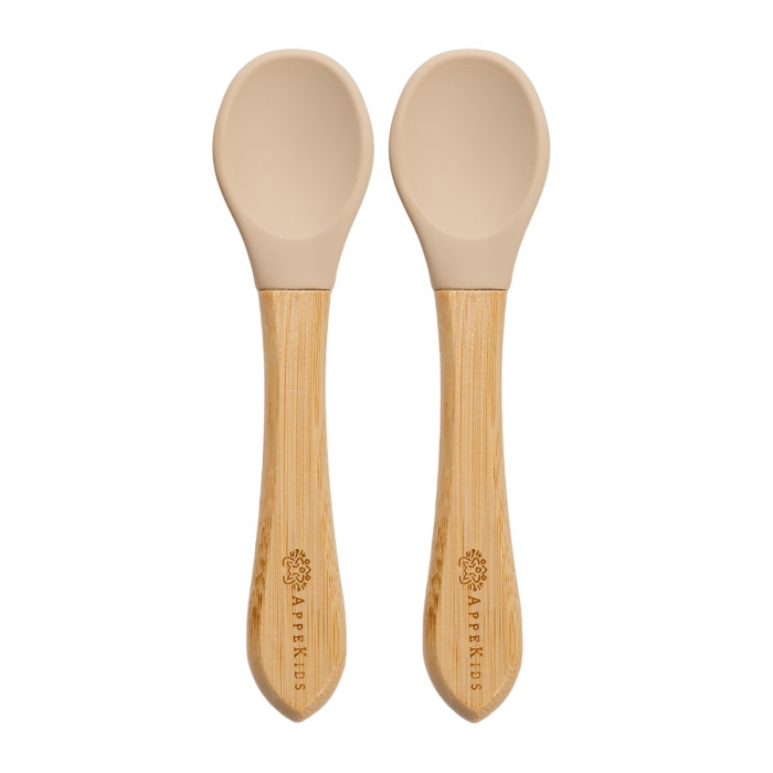 Set Lingurite din bambus, AppeKids - Bubble Beige [6]