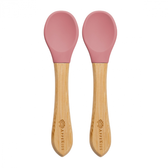 Set Lingurite din bambus, AppeKids - Old Rose [6]