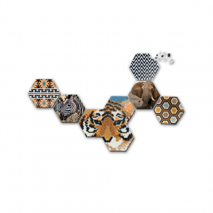 Set margele de calcat Beedz Art - Safari cu placi hexagonale [4]