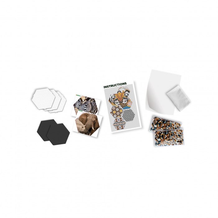 Set margele de calcat Beedz Art - Safari cu placi hexagonale [2]