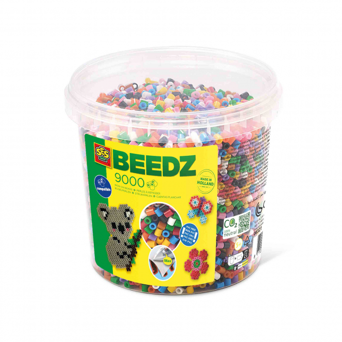 Set margele de calcat culori mixte Beedz, in galeata 9000 bucati [1]