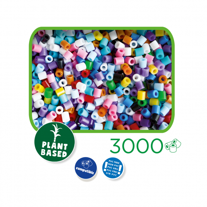 Set margele de calcat culori mixte Green Beedz 3000 bucati [2]