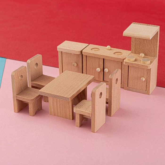 Set Mobilier din Lemn pentru Papusi, diverse modele [2]