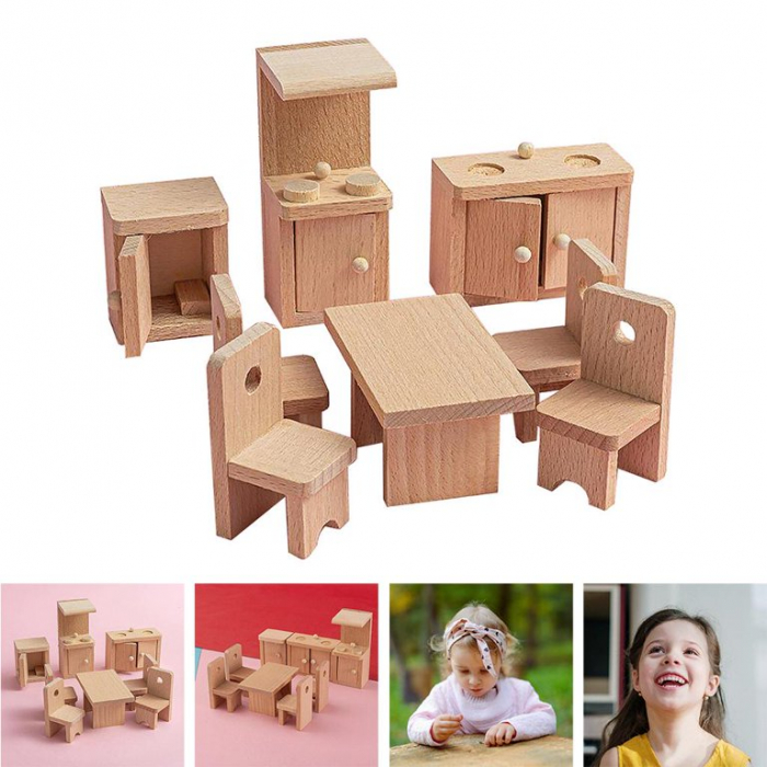 Set Mobilier din Lemn pentru Papusi, diverse modele [4]