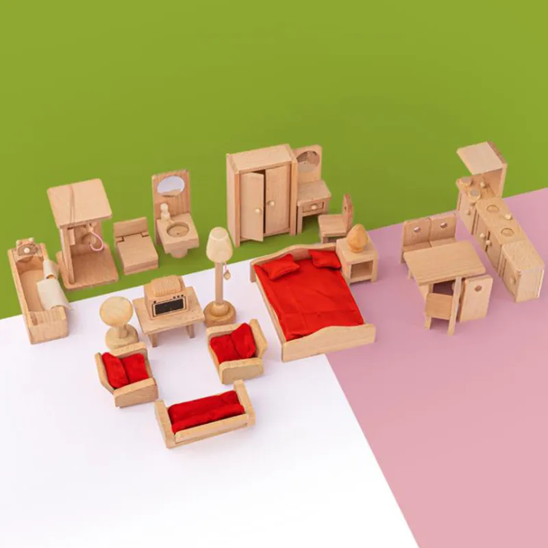 Set Mobilier din Lemn pentru Papusi, diverse modele [5]
