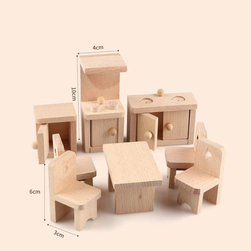 Set Mobilier din Lemn pentru Papusi, diverse modele [3]