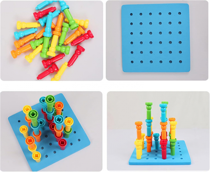 Set Montessori de Constructie si Stivuire, 25 de Piese [2]
