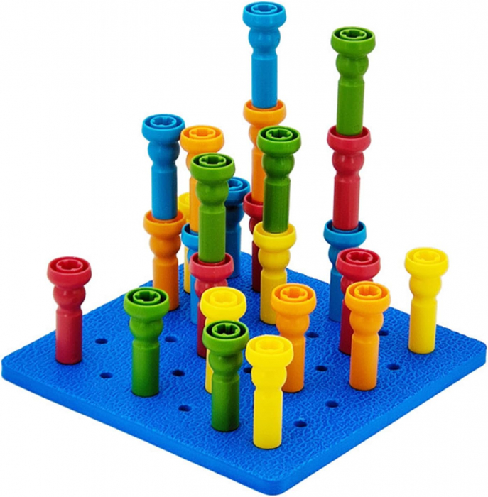 Set Montessori de Constructie si Stivuire, 25 de Piese [4]
