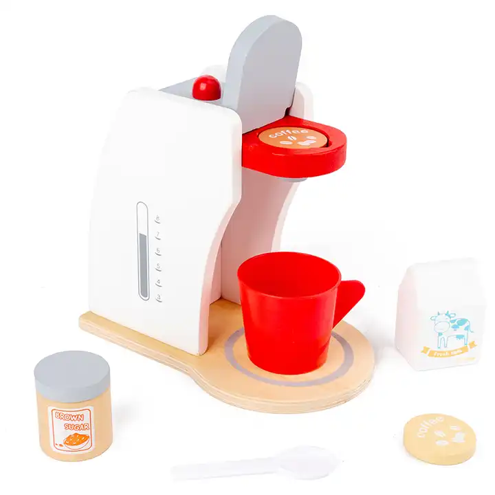 Set Montessori din Lemn, Espressor de Cafea cu Accesorii [4]