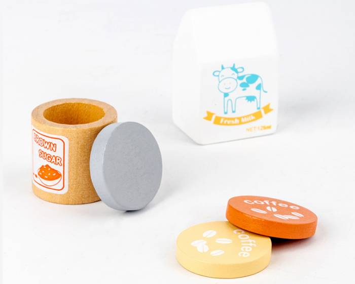 Set Montessori din Lemn, Espressor de Cafea cu Accesorii [6]