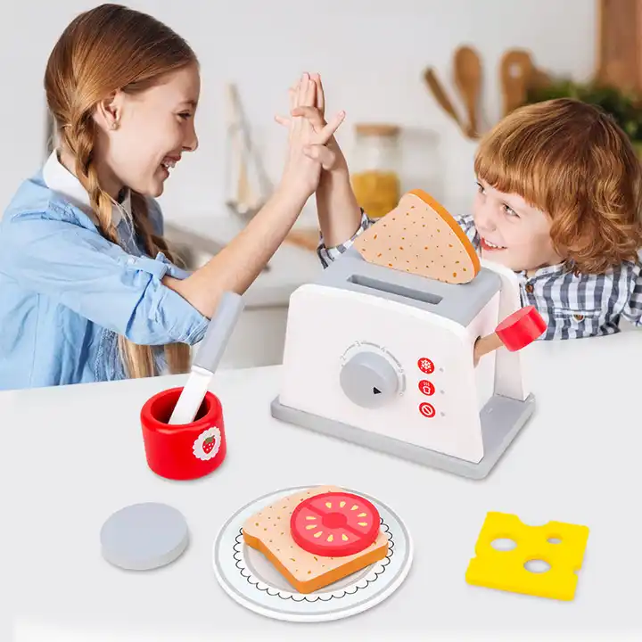 Set Montessori din Lemn, Toaster cu Accesorii [4]