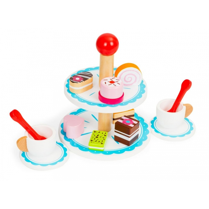 Set pentru a servi prajitura din lemn Ecotoys PH01B002 [1]
