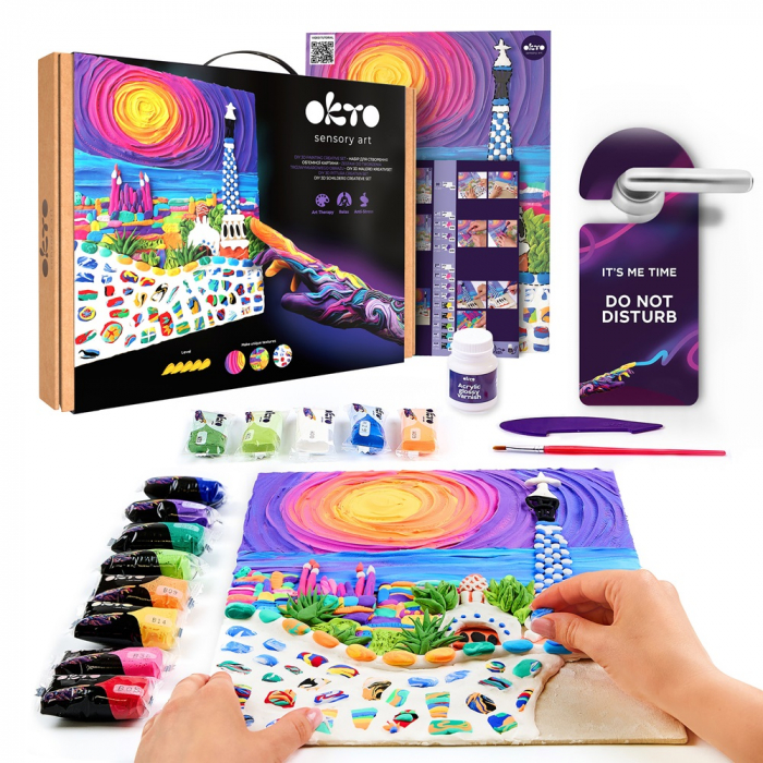 Set pictura 3D cu argila usoara, 30*40cm - Park Guell Barcelona [2]
