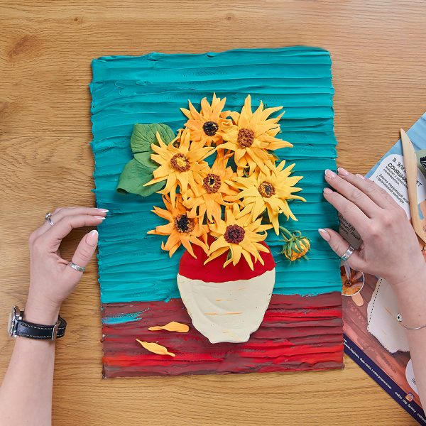 Set pictura 3D cu argila usoara, 30*40cm - Sunflowers [2]