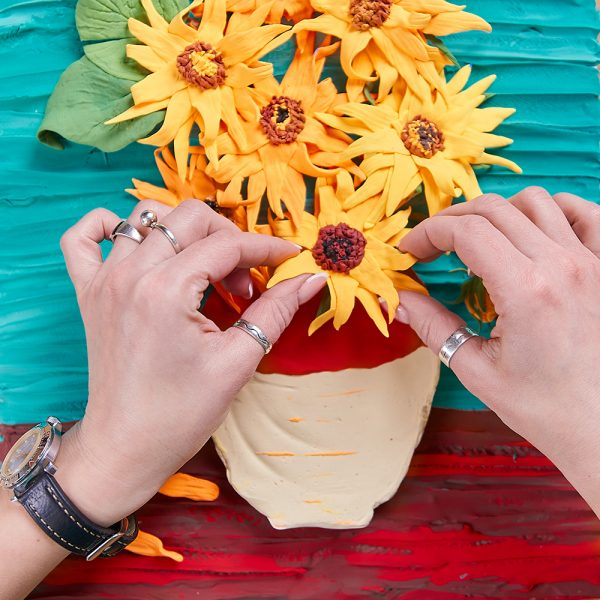 Set pictura 3D cu argila usoara, 30*40cm - Sunflowers [3]