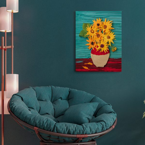 Set pictura 3D cu argila usoara, 30*40cm - Sunflowers [6]